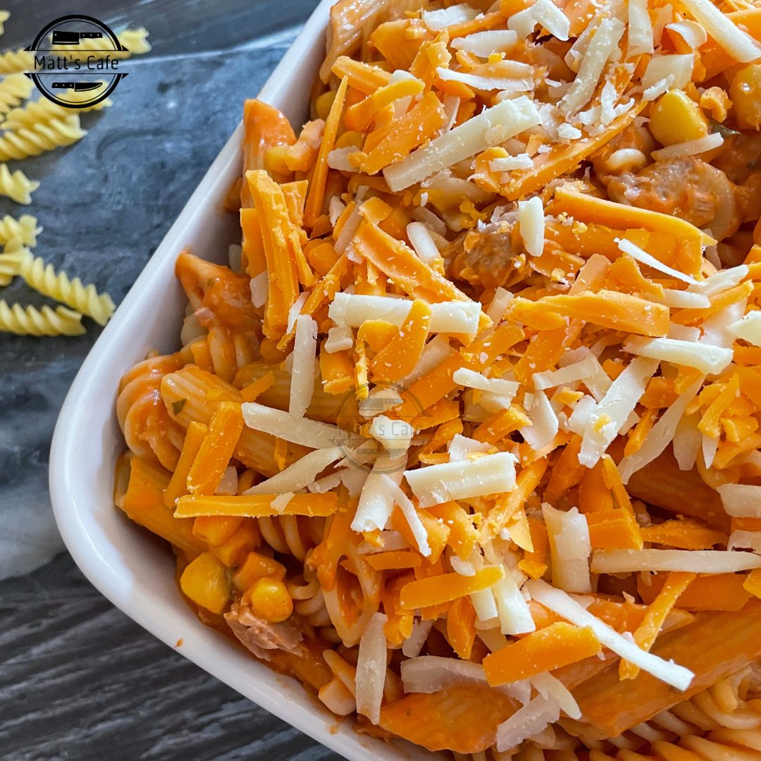 Slimming World Tuna Pasta Bake Recipe card