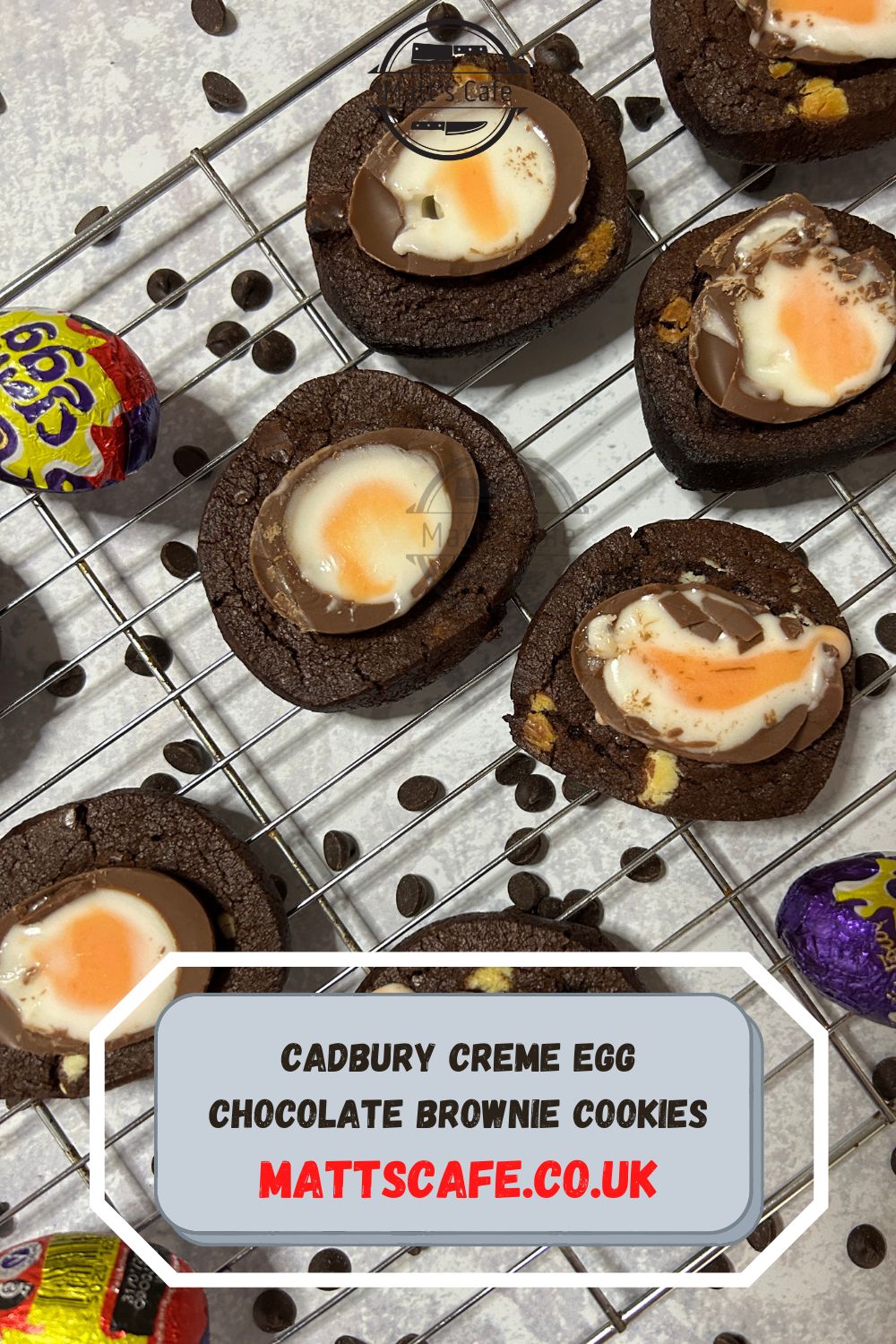 Cadbury Creme Egg Chocolate Brownie Cookies